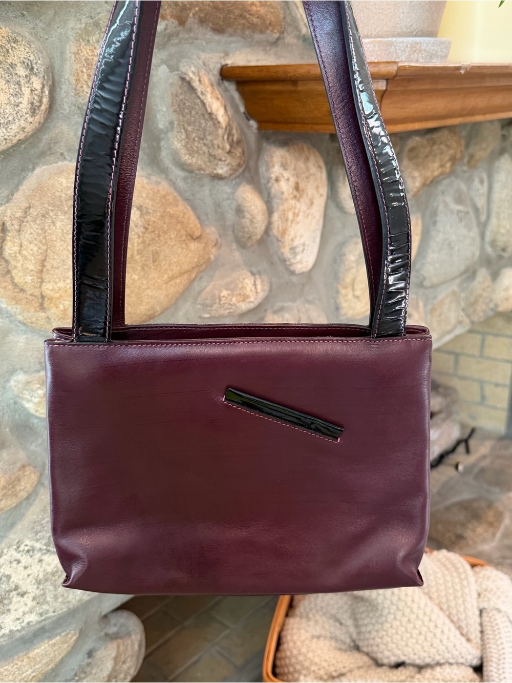 Y2K Mario Hernandez Butterfly Embossed Purple Leather Boho Shoulder Bag - Picture 2 of 6